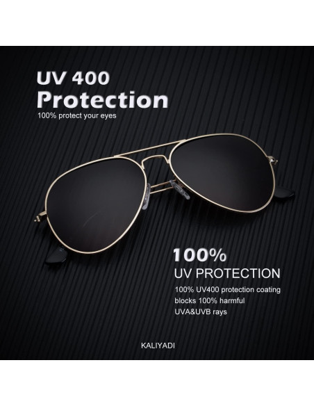 Gafas de Sol KALIYADI Aviador Polarizadas 3 Piezas UV