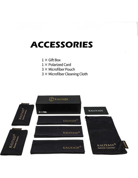 Gafas de Sol KALIYADI Aviador Polarizadas UV 3 Paquetes