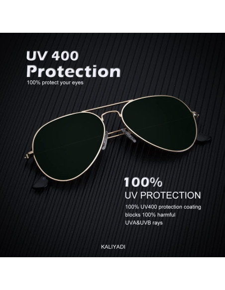 Gafas de Sol KALIYADI Aviador Polarizadas UV 3 Paquetes
