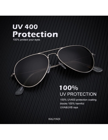 Gafas de Sol KALIYADI Aviador Polarizadas 58mm UV