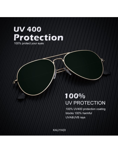 Gafas de Sol KALIYADI Aviador Polarizadas UV 3 Paquetes