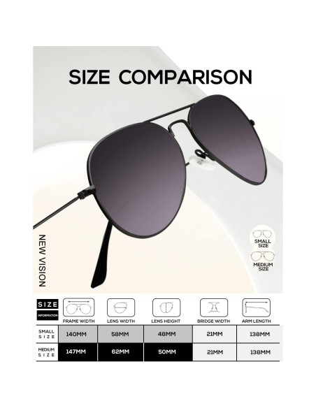 Gafas de Sol KALIYADI Aviador Polarizadas UV 3 Paquetes