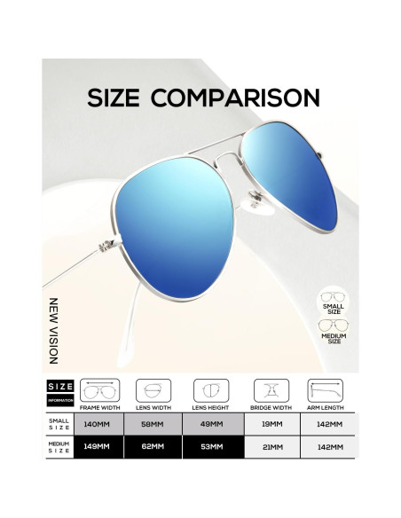 Gafas de Sol KALIYADI Aviador Polarizadas 62mm UV