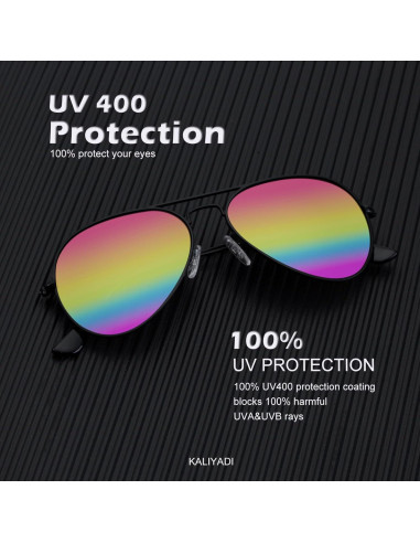 Gafas de Sol KALIYADI Aviador Polarizadas UV - Paquete de 3