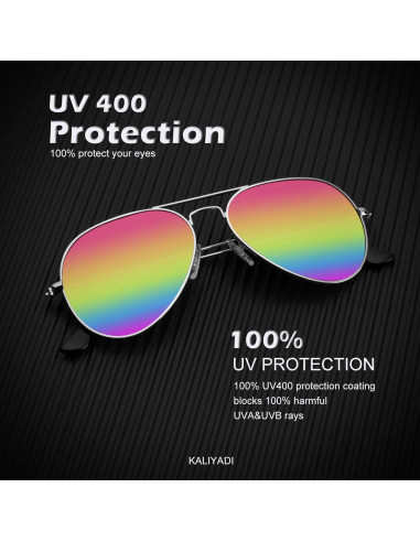 Gafas de Sol KALIYADI Aviador Polarizadas UV - Paquete de 3