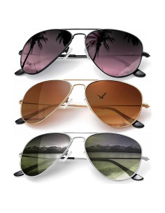 Gafas de Sol KALIYADI Aviador Polarizadas UV 3 Piezas