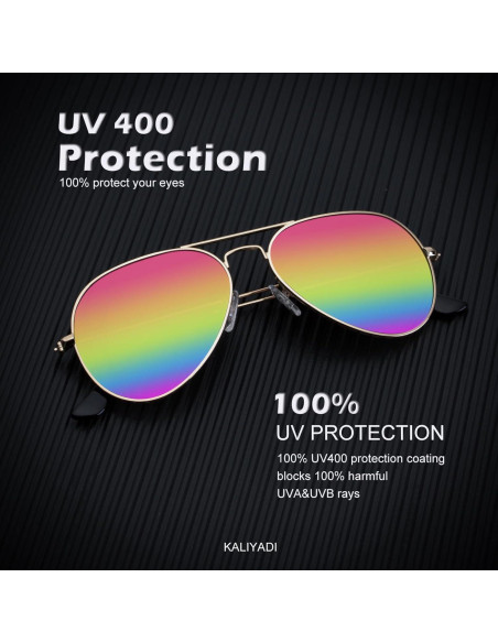 Gafas de Sol KALIYADI Aviador Polarizadas UV - Paquete de 3