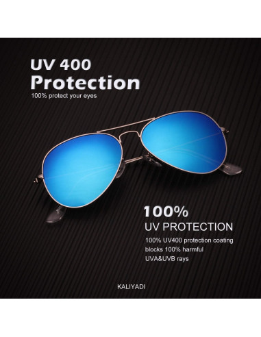 Gafas de Sol KALIYADI Aviador Polarizadas UV 3 Paquete