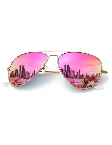 Gafas de Sol KALIYADI Aviador Polarizadas UV 62mm Rosa D