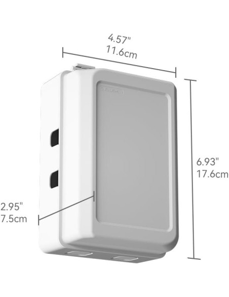 Caja de Cubierta de Enchufe Eléctrico EUDEMON Blanca - Seguridad Niños