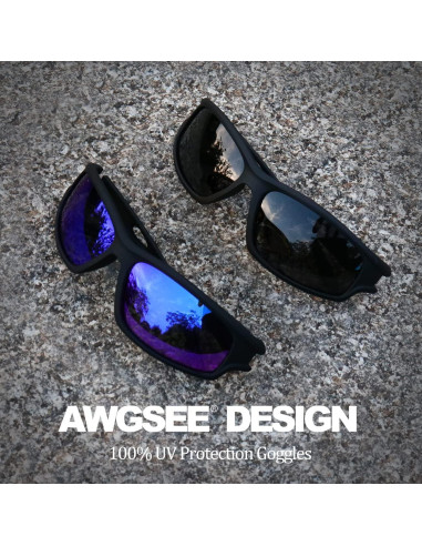 Gafas de sol deportivas AWGSEE polarizadas 100% UV paquete 2