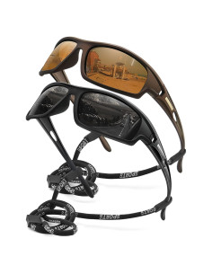 Gafas de sol deportivas AWGSEE polarizadas 100% UV paquete de 2