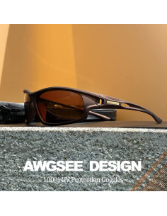 Gafas de sol deportivas AWGSEE polarizadas 100% UV paquete de 2 2