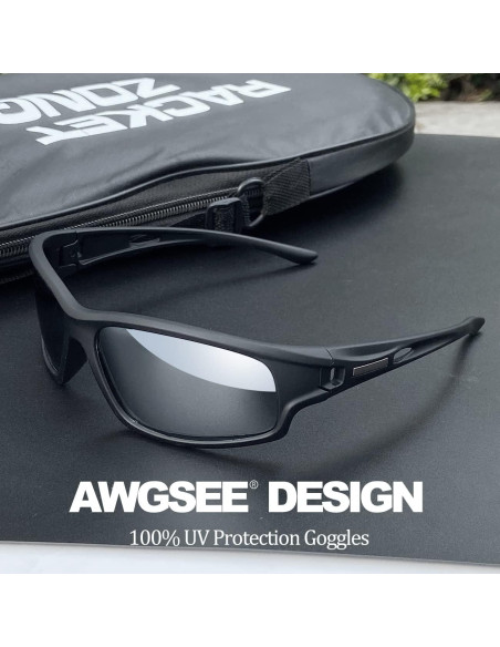 Gafas de sol deportivas AWGSEE polarizadas UV 100% para hombres