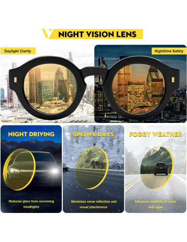 Gafas de sol redondas VANLINKER polarizadas unisex UV400