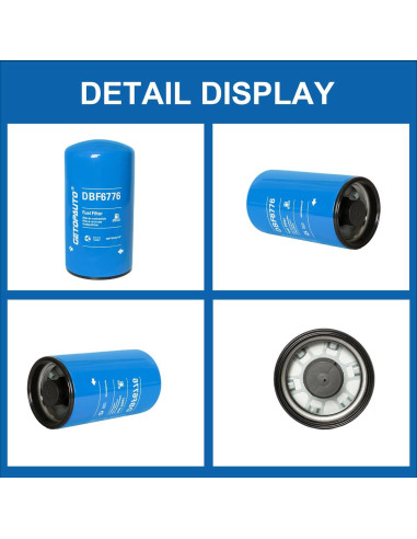 Filtro de combustible GETOPAUTO DBF6776 para Cummins ISX11.9 X15 (Juego de 3)
