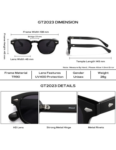 Gafas de Sol Gtand Unisex Retro Circulares 46mm UV400