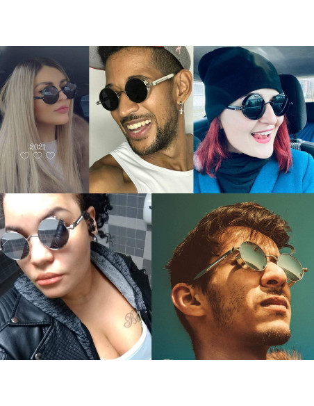 Gafas de Sol Redondas Dollger Metal UV400 Estilo Retro