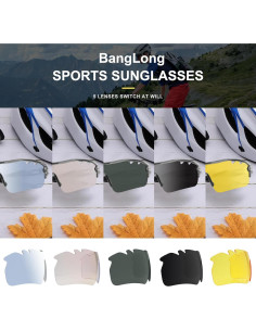 Gafas de sol deportivas BangLong con 5 lentes UV400 2