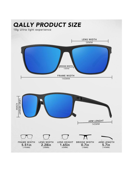 Gafas de Sol Polarizadas QALLY para Hombres UV400