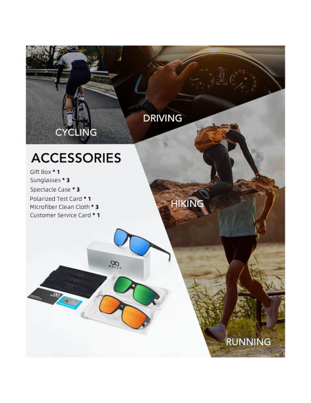 Gafas de Sol Polarizadas QALLY para Hombres UV400