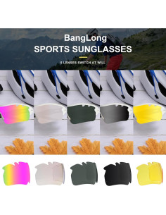 Gafas de sol deportivas BangLong con 5 lentes UV400 2