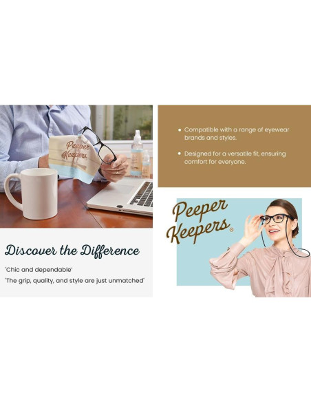 Retenedor de Gafas Peeper Keepers Ajustable con Paño Microfibra Retenedor de Gafas Peeper Keepers Ajustable con Paño Microfibra