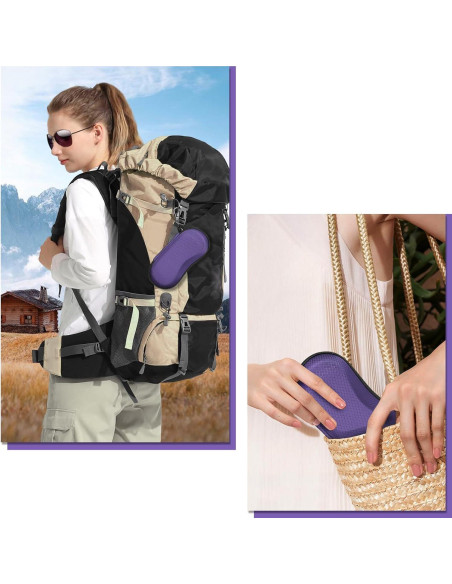 Funda de Gafas Fintie AGSB Dura EVA con Mosquetón Violeta