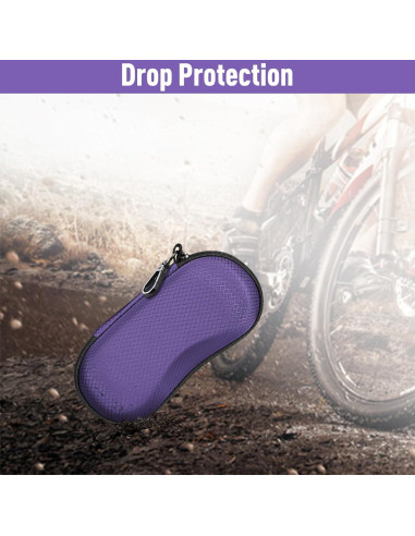 Funda de Gafas Fintie AGSB Dura EVA con Mosquetón Violeta