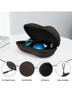 Estuche Duro Fintie para Gafas con Mosquetón y Cierre 2
