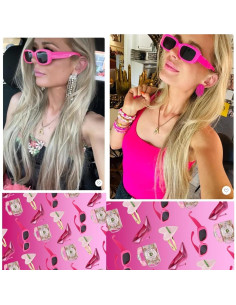 Gafas de sol rectangulares ADE WU unisex retro 90s UV400 2