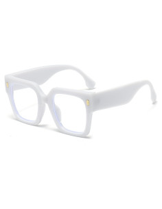 Gafas Anti Luz Azul Breaksun B40 Cuadradas Grandes Blancas