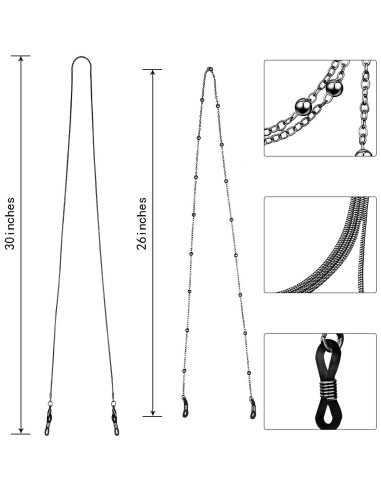 Cadena de Gafas Frienda 6 Piezas con Perlas para Mujeres