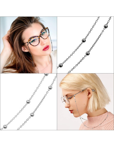 Cadena de Gafas Frienda 6 Piezas con Perlas para Mujeres