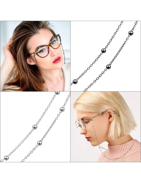 Cadena de Gafas Frienda 6 Piezas con Perlas para Mujeres