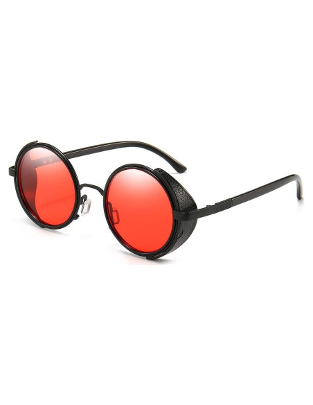 Gafas de sol redondas Dollger steampunk UV400 lente espejo Gafas de sol redondas Dollger steampunk UV400 lente espejo