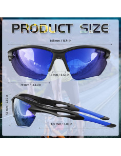 Gafas de sol deportivas DEAFRAIN Dfsg21b polarizadas UV400 2