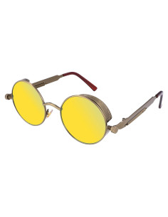 Gafas de Sol Retro Steampunk FEISEDY Bronce Verde 4.83 cm