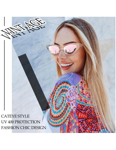 Gafas de sol Joopin ojo de gato rosa polarizadas UV400