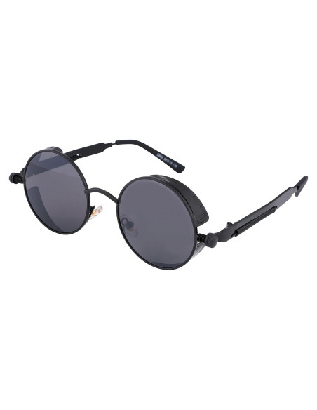 Gafas de Sol Retro Steampunk FEISEDY Metal Negro 4.83 cm