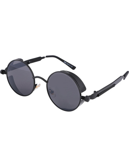 Gafas de Sol Retro Steampunk FEISEDY Metal Negro 4.83 cm
