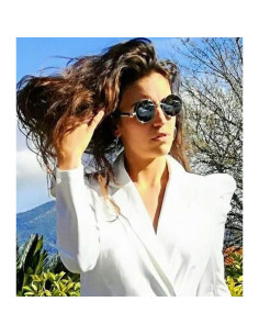 Gafas de Sol Retro Steampunk FEISEDY Metal Redondas 4.83cm 2