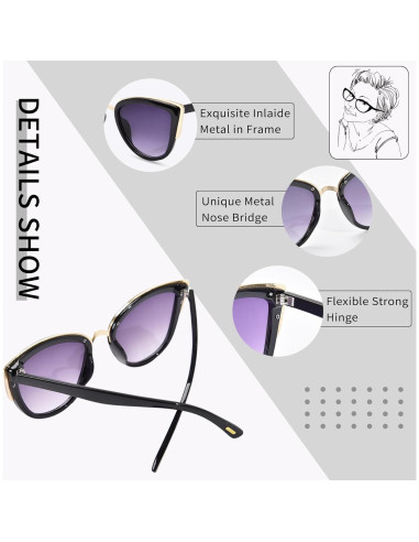 Gafas de sol OPTOFENDY estilo ojo de gato UV 99% protección