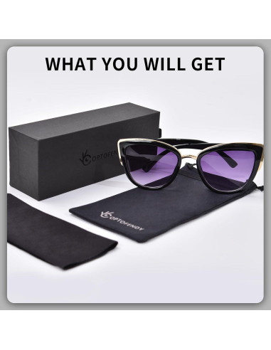 Gafas de sol OPTOFENDY estilo ojo de gato UV 99% protección
