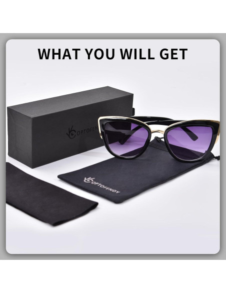 Gafas de sol OPTOFENDY estilo ojo de gato UV 99% protección