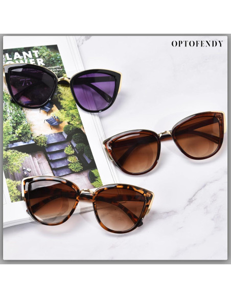 Gafas de sol OPTOFENDY estilo ojo de gato UV 99% protección