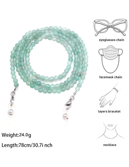 Cadena de Gafas KAI Top Verde Natural 73 cm Moda