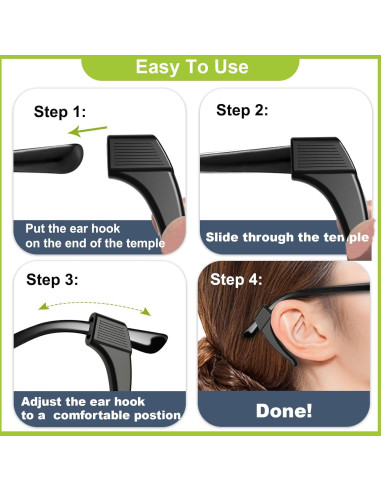 Ganchos de oreja antideslizantes SMARTTOP 16 pares silicona