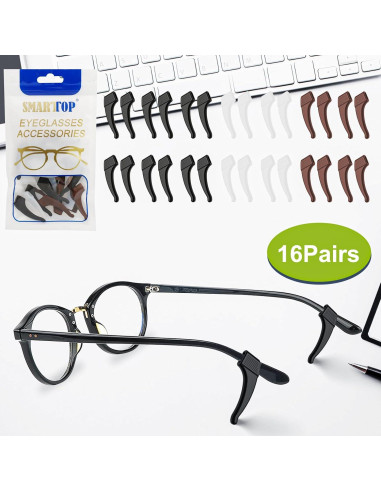 Ganchos de oreja antideslizantes SMARTTOP 16 pares silicona