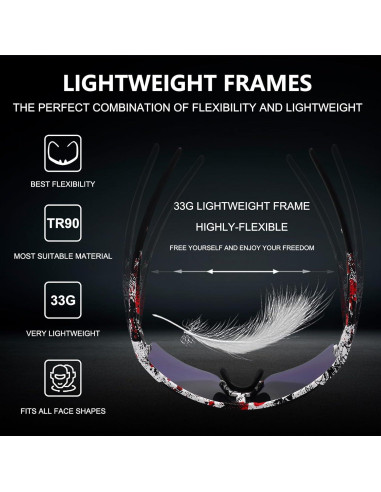 Gafas de sol OULAIQI para ciclismo con lentes intercambiables